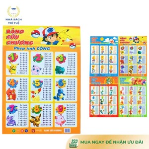 Sách - Bảng cửu chương phép tính cộng trừ, nhân chia