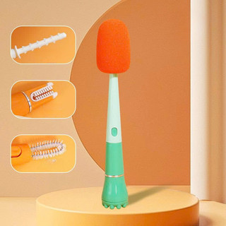 Bộ Cọ Rửa Bình Sữa, Chai Lọ, Ly Cốc 3 Trong 1 Đa Năng, Cọ Rửa Kèm Mút Tạo Bọt Làm Sạch Hiệu Quả