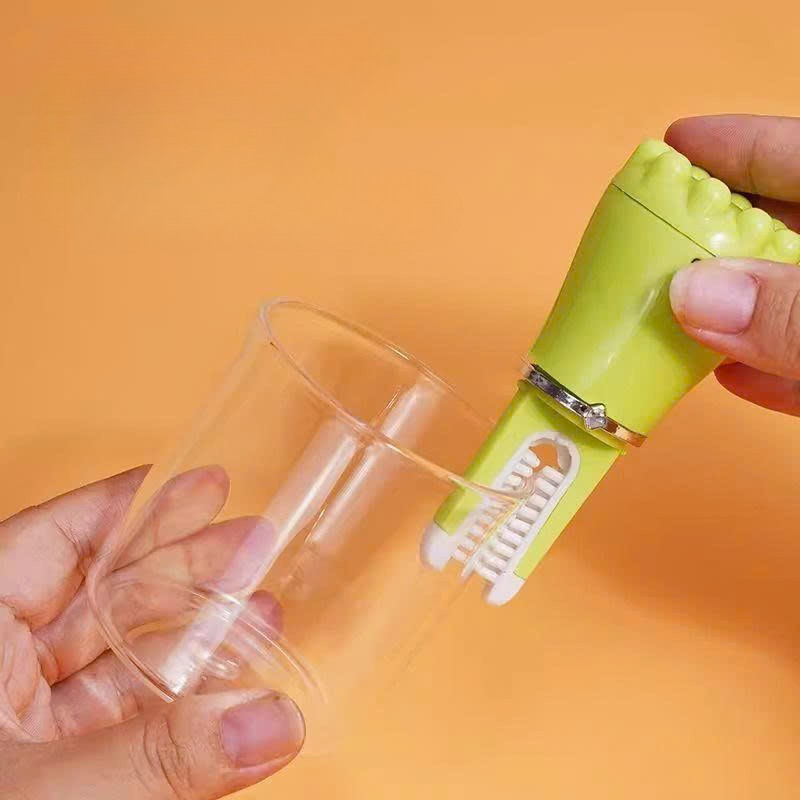 Bộ Cọ Rửa Bình Sữa, Ly Cốc, Chai Lọ 3 Trong 1 Tiện Lợi, Cọ Kèm Mút Xốp Tạo Bọt Làm Sạch Nhanh