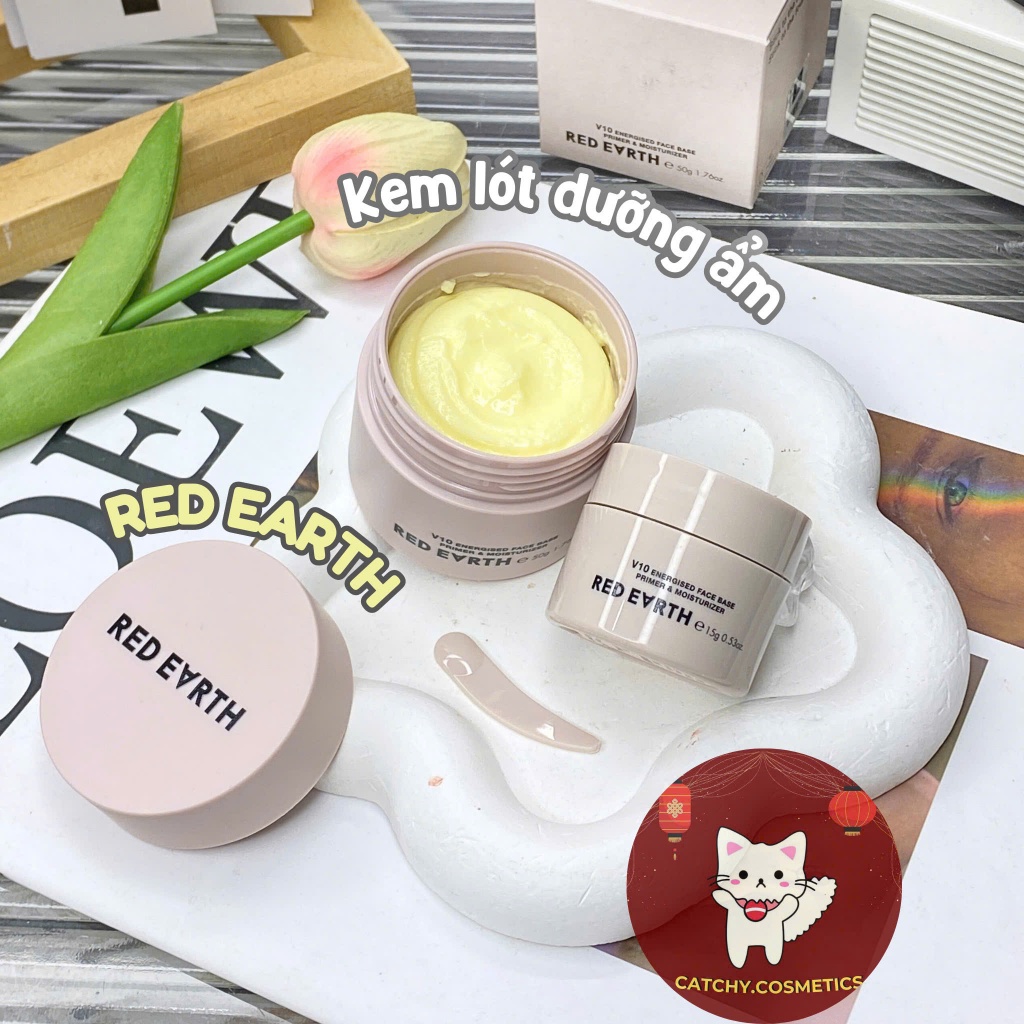 [RED EARTH] Kem Lót Red Earth Dưỡng Ẩm Làm Mịn Da, V10 Primer & Moisturizer