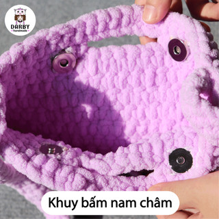 (Đồ Handmade) Túi đeo vai màu tím - Quà tặng độc đáo - Darby Handmade