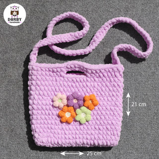 (Đồ Handmade) Túi đeo vai màu tím - Quà tặng độc đáo - Darby Handmade