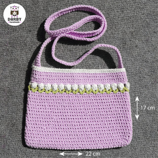 (Đồ Handmade) Túi đeo vai màu tím - Quà tặng độc đáo - Darby Handmade