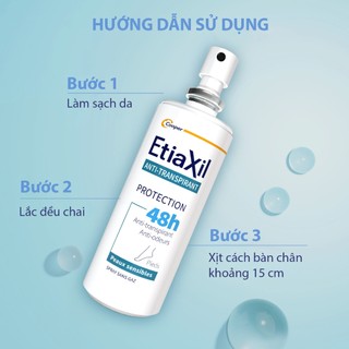 Xịt khử mùi hôi chân EtiaXil Anti Transpirant Protection 48h (100ml)