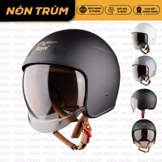 Mũ Bảo Hiểm 3/4 Kính Âm Royce Xh26 Chính Hãng, Phù Hợp Nam Nữ Đi Xe Máy, BH 12 Tháng Tại Nón Trùm