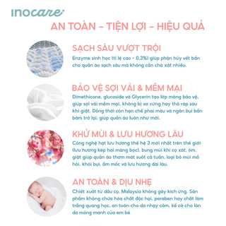 Nước Giặt Xả Sinh Học Inocare Dịu Nhẹ Cho Da Nhạy Cảm Hương Thơm Lâu Dung Tích 3000ml