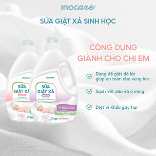 Nước Giặt Xả Sinh Học Inocare Dịu Nhẹ Cho Da Nhạy Cảm Hương Thơm Lâu Dung Tích 3000ml