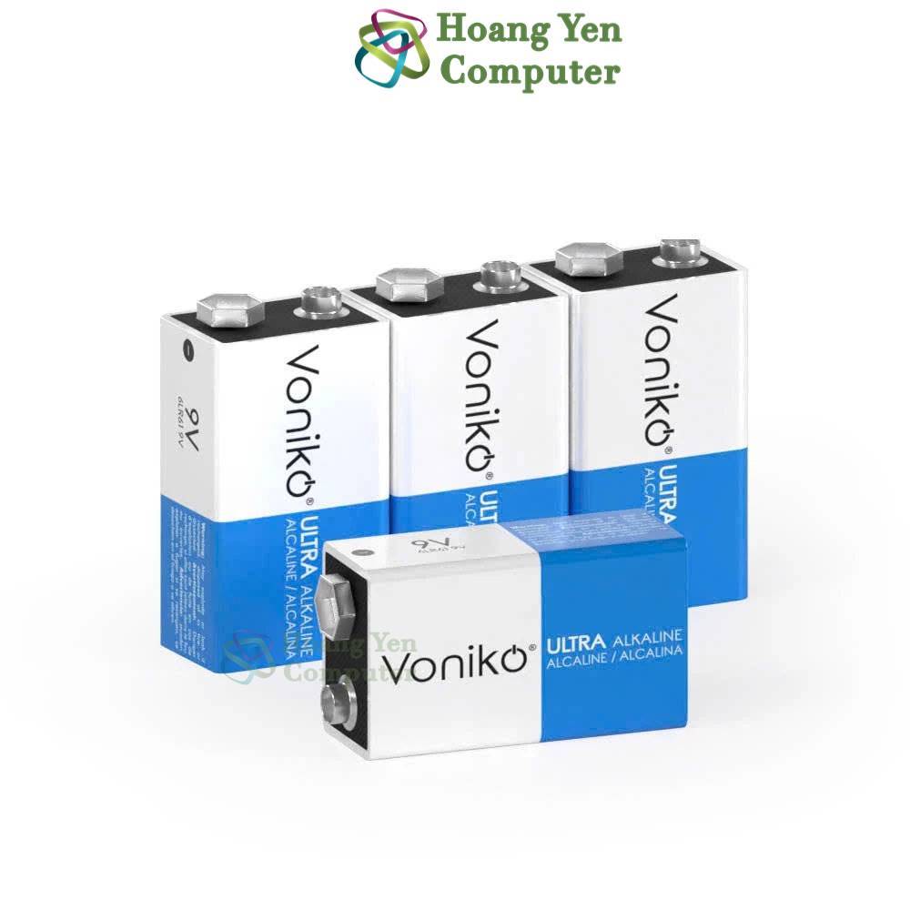 Pin Vuông 9V Voniko - Voniko 9V Alkaline Thương Hiệu USA, Dung Lượng Cao 500mAh (KHÔNG SẠC) - Hoangyencomputer