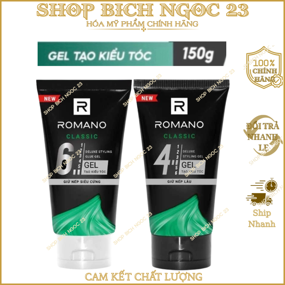 Gel Vuốt Tóc Romano Classic 150g