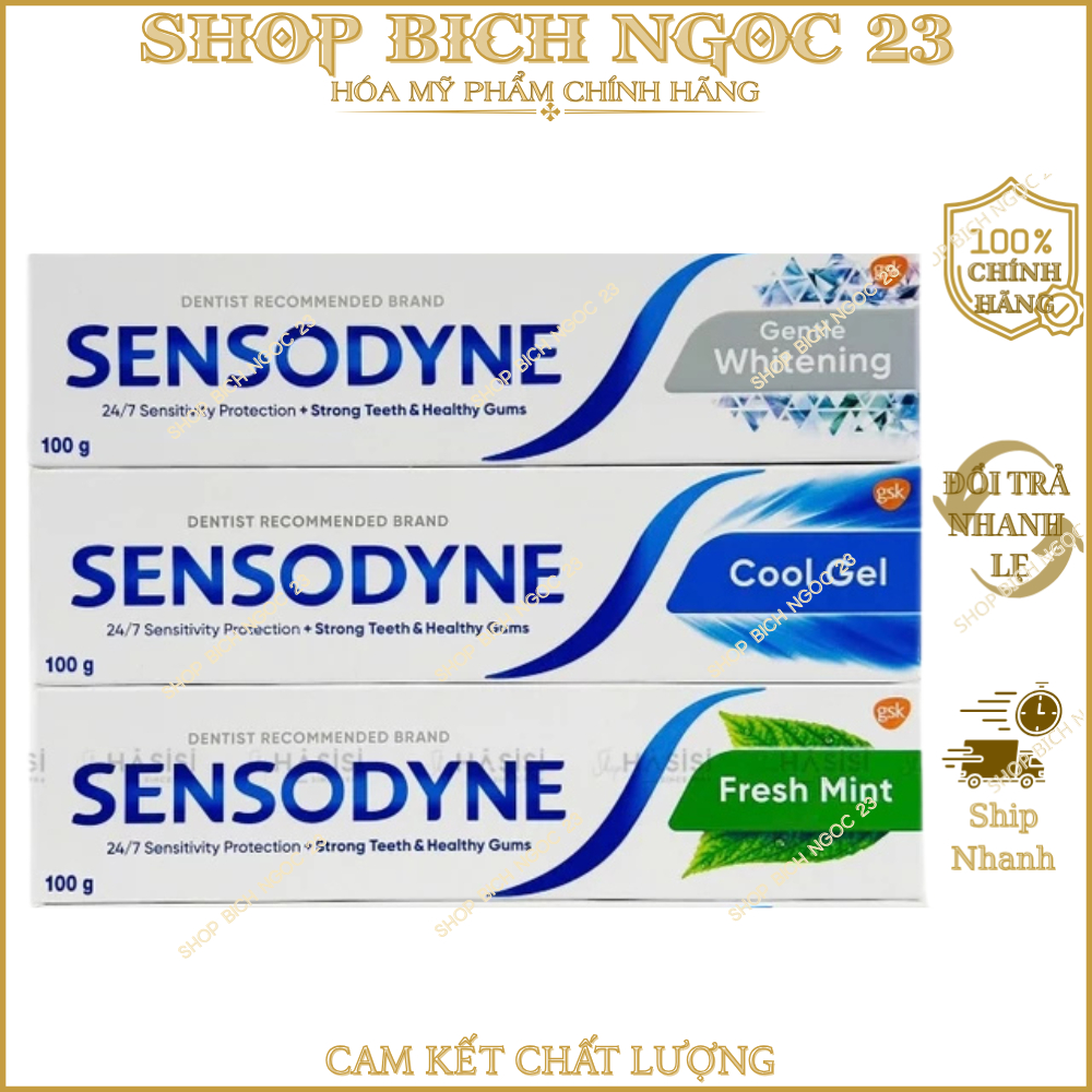 Kem đánh răng SENSODYNE Gentle Whitening 100g giúp giảm ê buốt hiệu quả và làm trắng răng tự nhiên