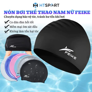 Mũ Bơi Nam Nữ Feike Mới, Nón Bơi Người Lớn Trùm Đầu Chất Liệu Silicon Cao Cấp Chống Nước Chính Hãng