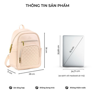 Balo nữ Sermia thời trang cao cấp VACHINO - BG017. Đựng vừa tập A4, tài liệu. Bảo hành 12 tháng.