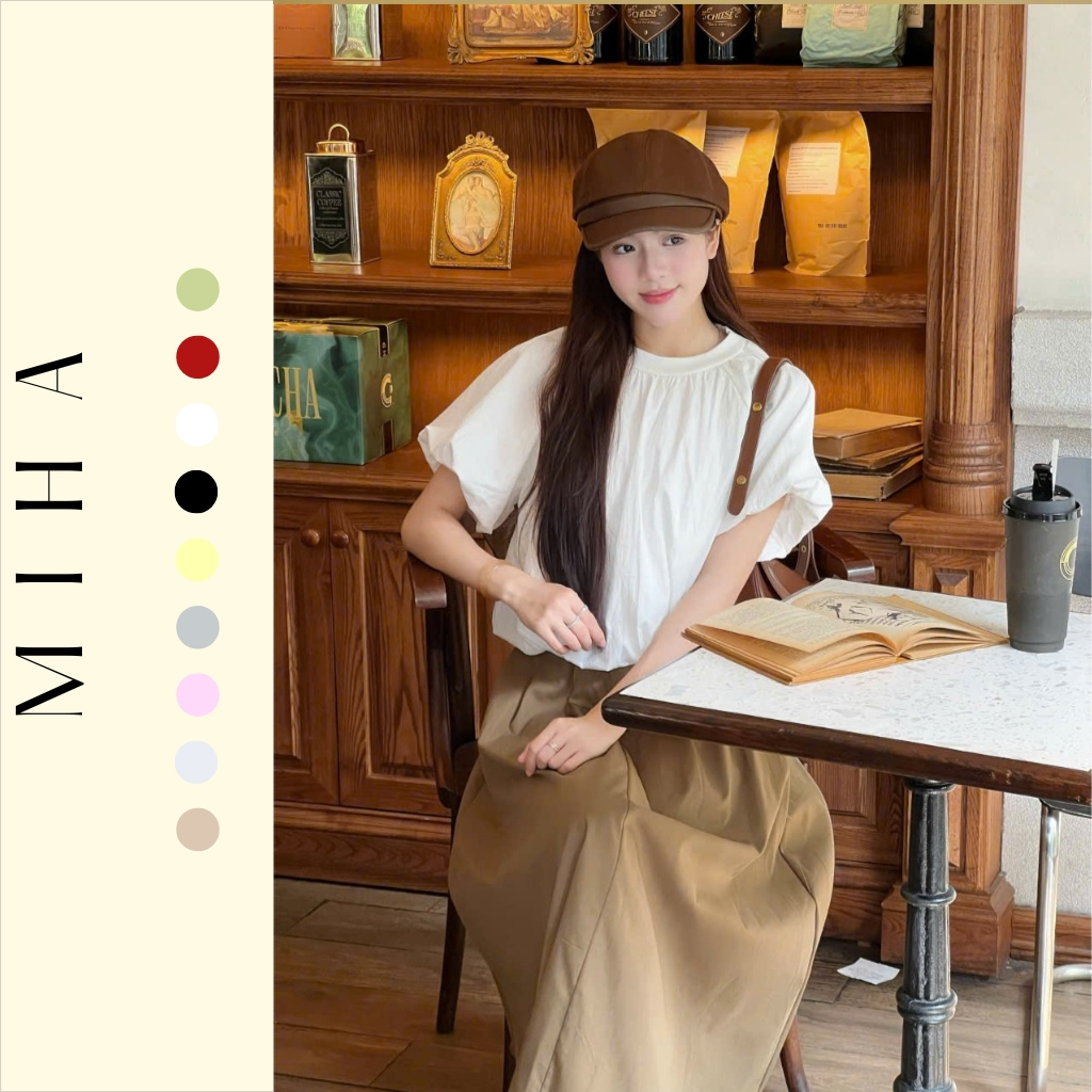 Áo kiểu dáng bồng cổ chun Miha Studio