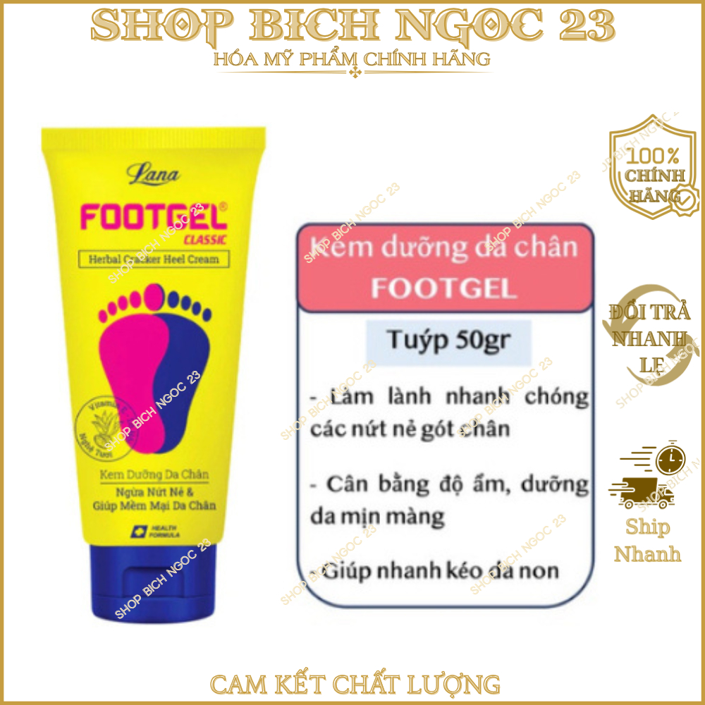 Kem chống nứt nẻ da gót chân FOOTGEL LANA tuýp 50g