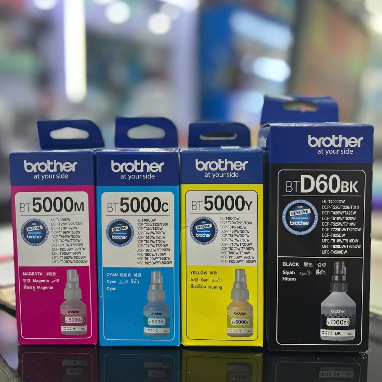 Mực Brother D60, BT5000 bộ 4 Màu brother (T820dw, T825dw, T810w, T910dw) Chính Hãng