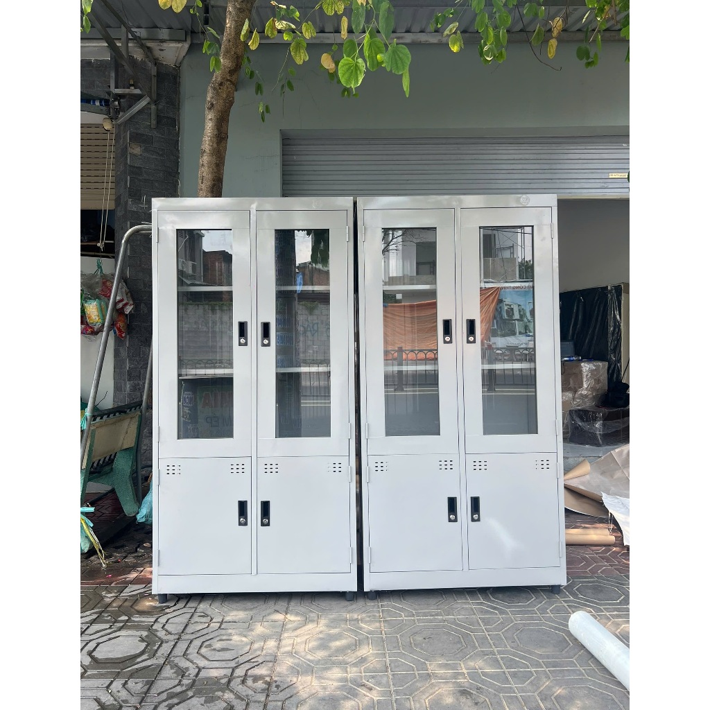 tủ hồ sơ kính đựng tài liệu văn phòng bằng sắt