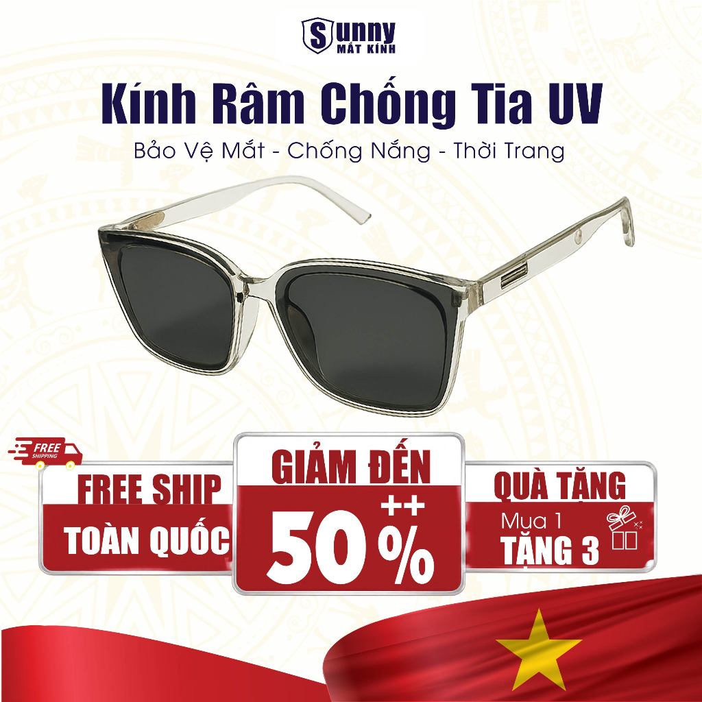 Kính Râm Chống Tia Uv Bảo Vệ Mắt Kính Gọng Vuông Chống Nắng Thời Trang ...