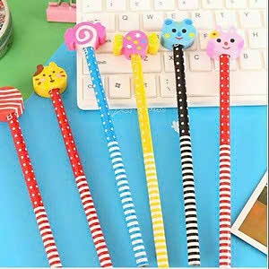 (COMBO 3) Bút Chì Kèm Đầu Gom Tẩy Hoạt Hình Dễ Thương