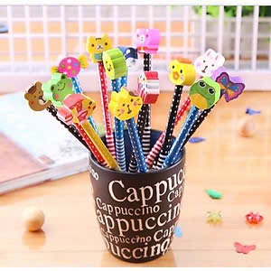 (COMBO 3) Bút Chì Kèm Đầu Gom Tẩy Hoạt Hình Dễ Thương