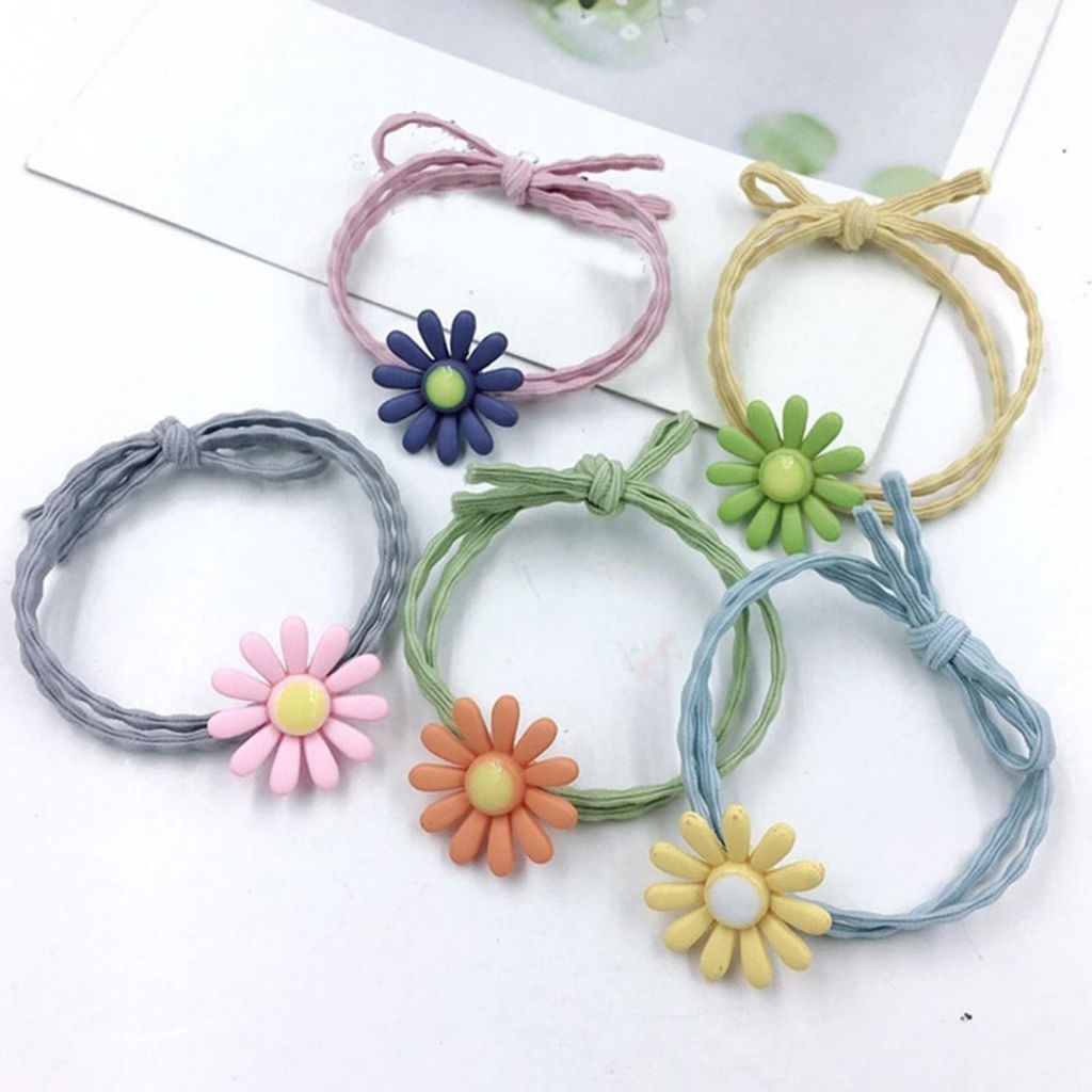 Combo 3 sợi dây cột tóc hình bông hoa
