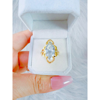 Hàng mới về các mẫu nhẫn đá xa fear đá đỏ đá trắng đá xanh mạ vàng 18k hàng titan cao cấp độ bền cao