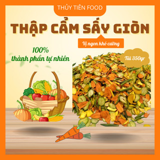 THUYTIENFOOD Rau Củ Quả Thập Cẩm Sấy Giòn – Túi 350gr – Snack Ăn Vặt Healthy – Giòn Tan Tự Nhiên, Tốt Cho Sức Khỏe