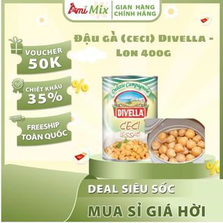Đậu Gà (Ceci) Divella – Lon 400g | Thực phẩm lành mạnh chuẩn Ý