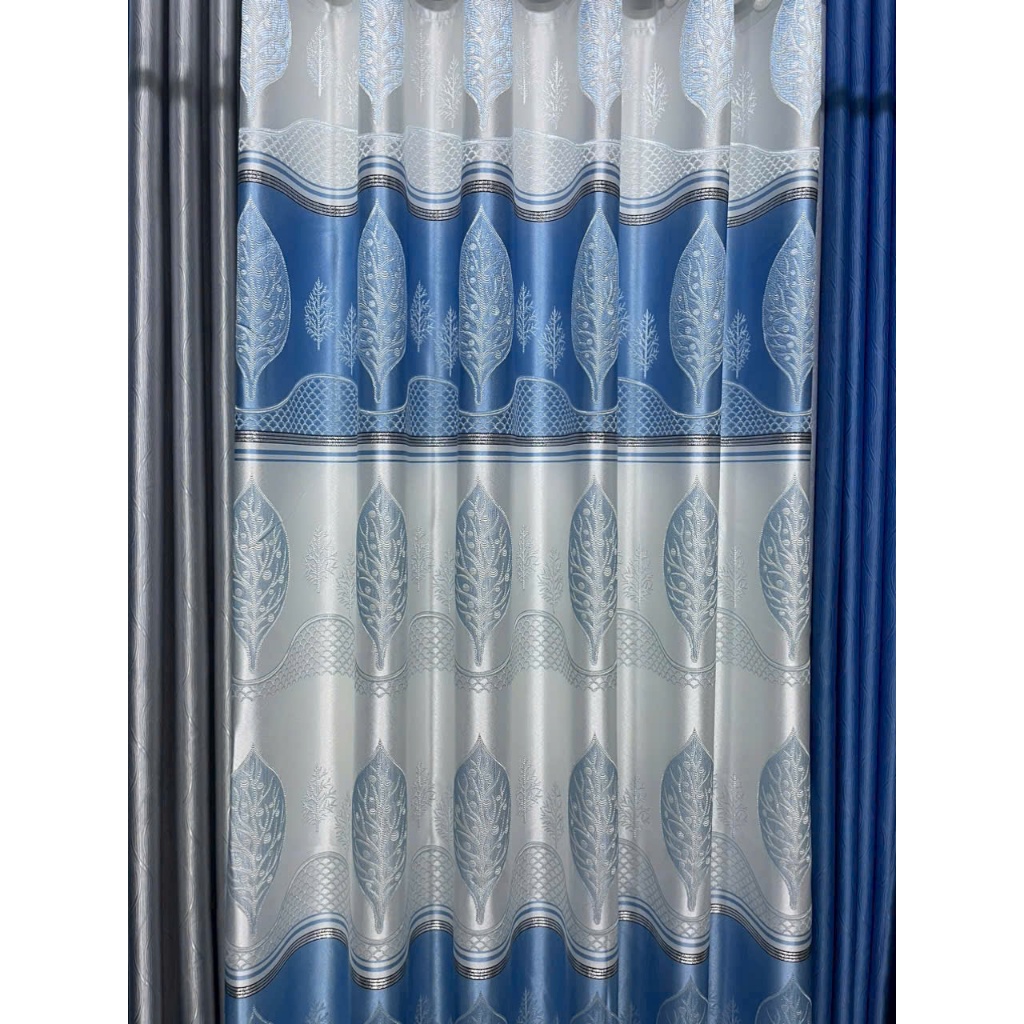 1 TẤM GẤM HOA VĂN MÀU XANH NHẠT CHƯA CÓ CÂY TREO - TREO 1 TẤM MUA 1 TẤM _TREO 2 TẤM MUA 2 TẤM RÈM CỬA VIỆT HÀN