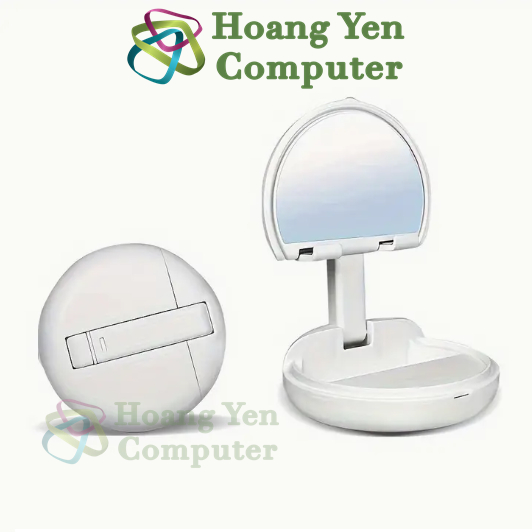 Giá Đỡ Điện Thoại Kiêm Gương Soi Mini - Gấp Gọn Tiện Lợi - Hoàng Yến Computer