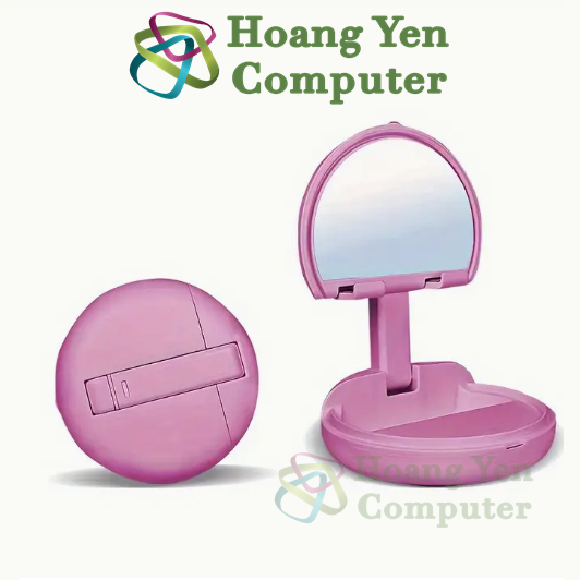 Giá Đỡ Điện Thoại Kiêm Gương Soi Mini - Gấp Gọn Tiện Lợi - Hoàng Yến Computer