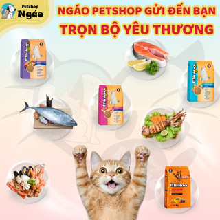 Thức Ăn Cho Mèo Minino Cá Ngừ 480g / Minino Yum 350g (Cá Hồi, Hải Sản, Mực) – Thịt Thật Cho Mèo