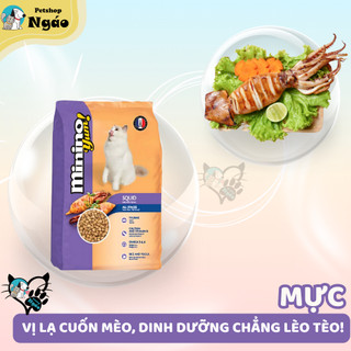 Thức Ăn Cho Mèo Minino Cá Ngừ 480g / Minino Yum 350g (Cá Hồi, Hải Sản, Mực) – Thịt Thật Cho Mèo