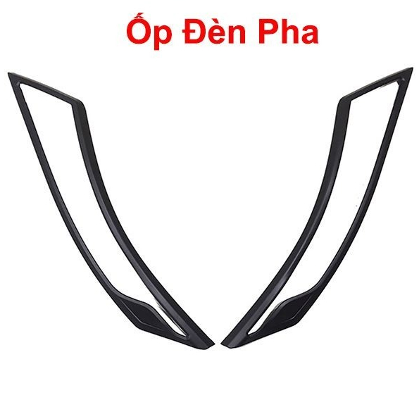 Ốp viền đèn pha, đèn hậu xe Mitsubishi Triton 2019- 2020 Nhựa đen, Hàng cao cấp