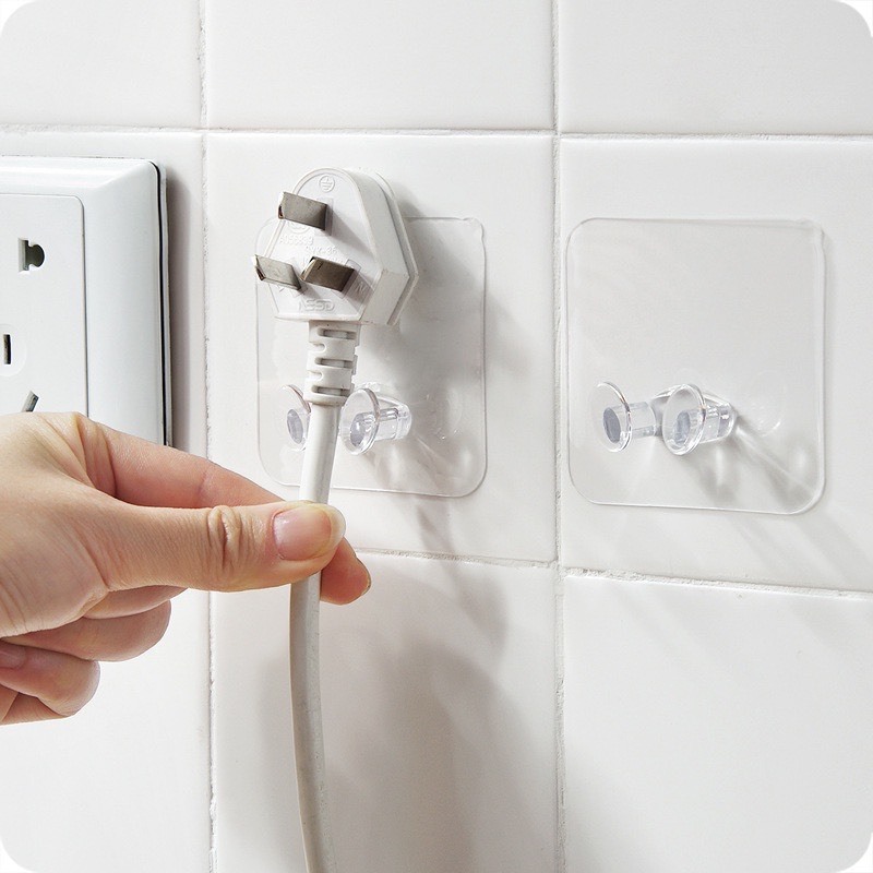 (COMBO 5) Móc Dán Tường Treo Phích Cấm - Móc Đỡ Dây Điện