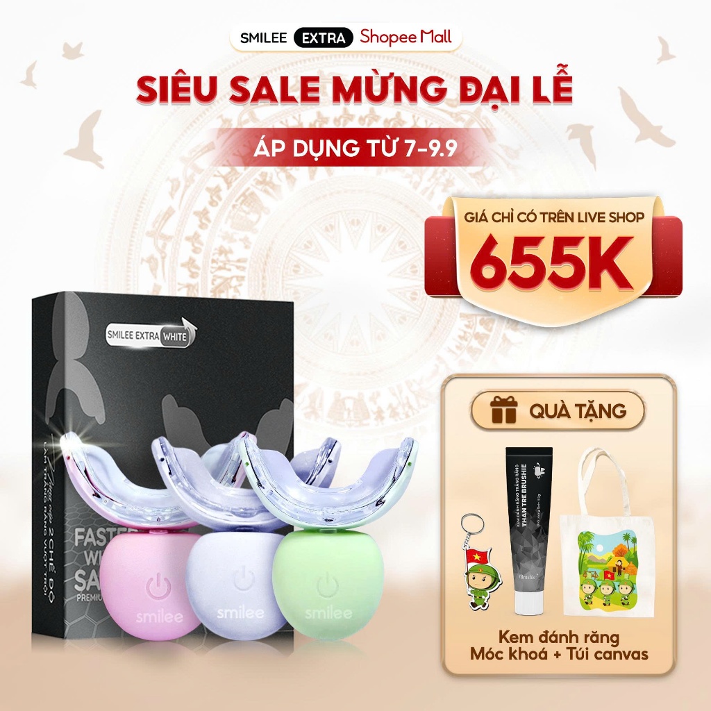 [GIÁ 657K TẠI LIVE SHOP] Trắng răng Smilee Extra, trắng răng từ 2-6 ...