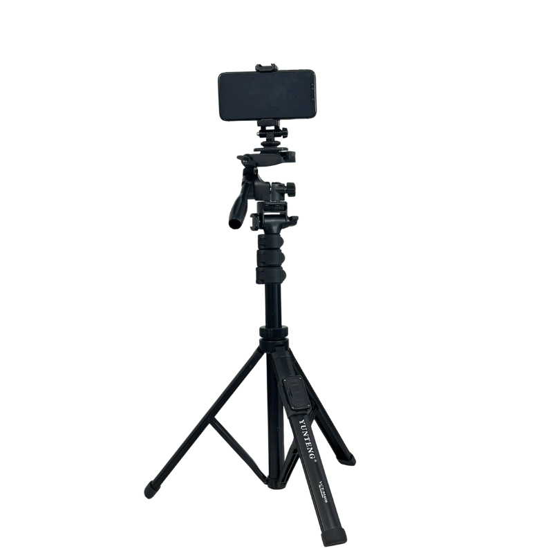 Combo Gậy Selfie Yunteng VCT-91666 + Đầu Tripod Yunteng-190PH – Xoay 360°, Lia Máy Mượt Như Tripod Chuyên Nghiệp