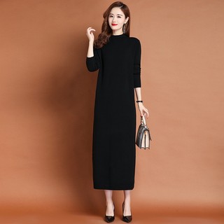 Đầm Len Dáng Dài Cổ Lọ Basic Thanh Lịch VH69