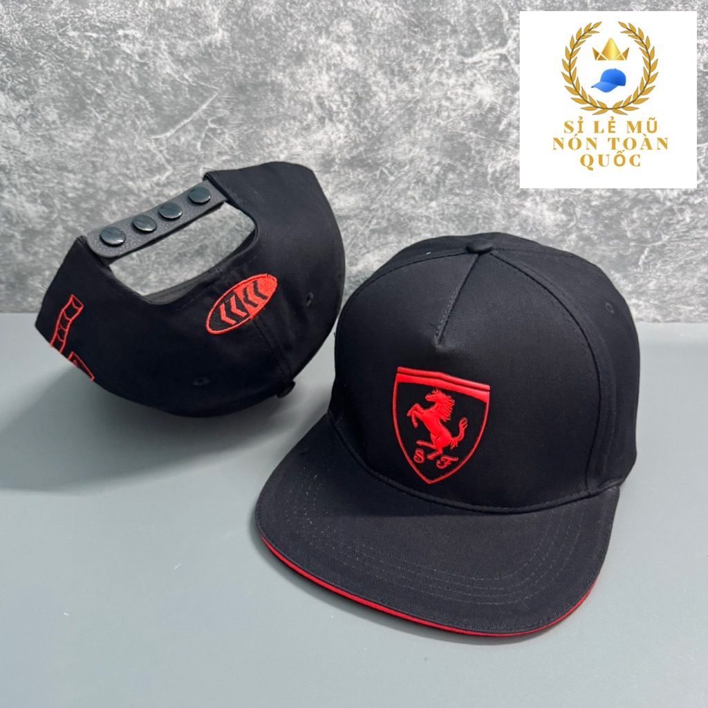Mũ hip hop nam nữ - Nón bóng chày snapback Phối ngựa đỏ thời trang siêu đẹp