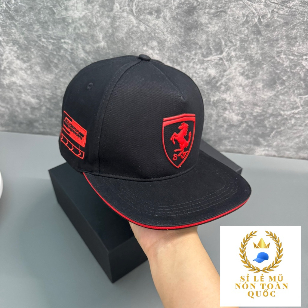 Mũ hip hop nam nữ - Nón bóng chày snapback Phối ngựa đỏ thời trang siêu đẹp