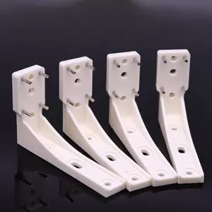 Ke nhựa đỡ kệ 4 chân đinh chữ L đóng tường