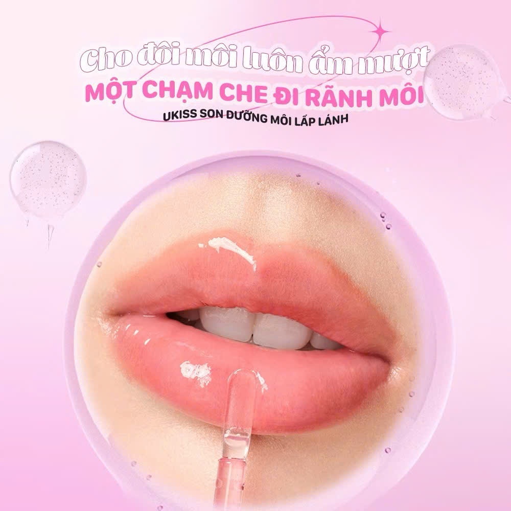 UKISS Son Bóng Có Nhũ Mịn Mượt Dưỡng Ẩm Tạo Hiệu Ứng Gương Bóng 2ml | NHÍM HOUSE