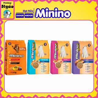 Thức Ăn Cho Mèo Minino Cá Ngừ 480g / Minino Yum 350g (Cá Hồi, Hải Sản, Mực) – Thịt Thật Cho Mèo