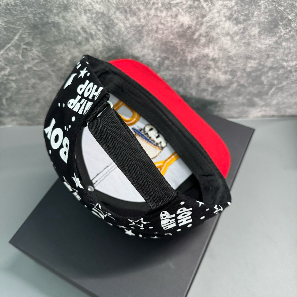 Mũ hip hop cho bé trai 4-9 tuổi - Nón snapback hoạ tiết in phối thêu BOY thời trang cho bé cực đẹp