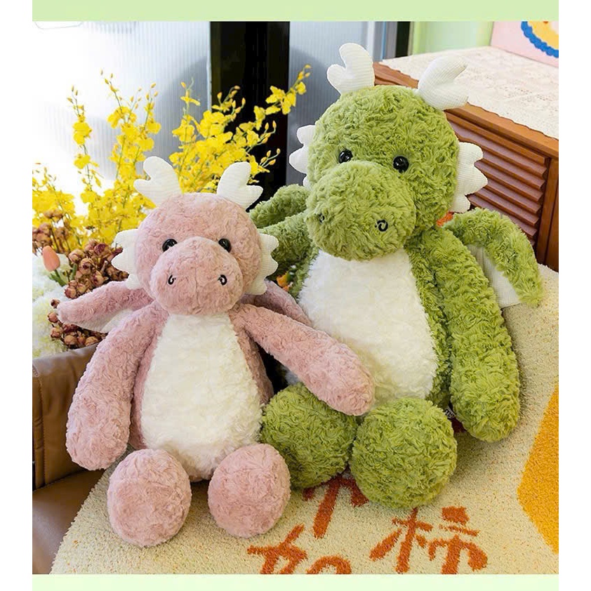 Gấu bông con rồng có cánh lông xù cao cấp làm gấu ôm hay quà tặng cho bé,bạn gái kích thước 60Cm