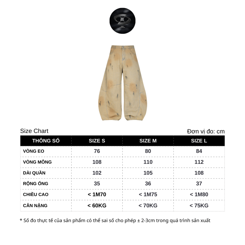 Bad Choices | Quần Wide-leg Balloon Jeans ống rộng StreetStyle