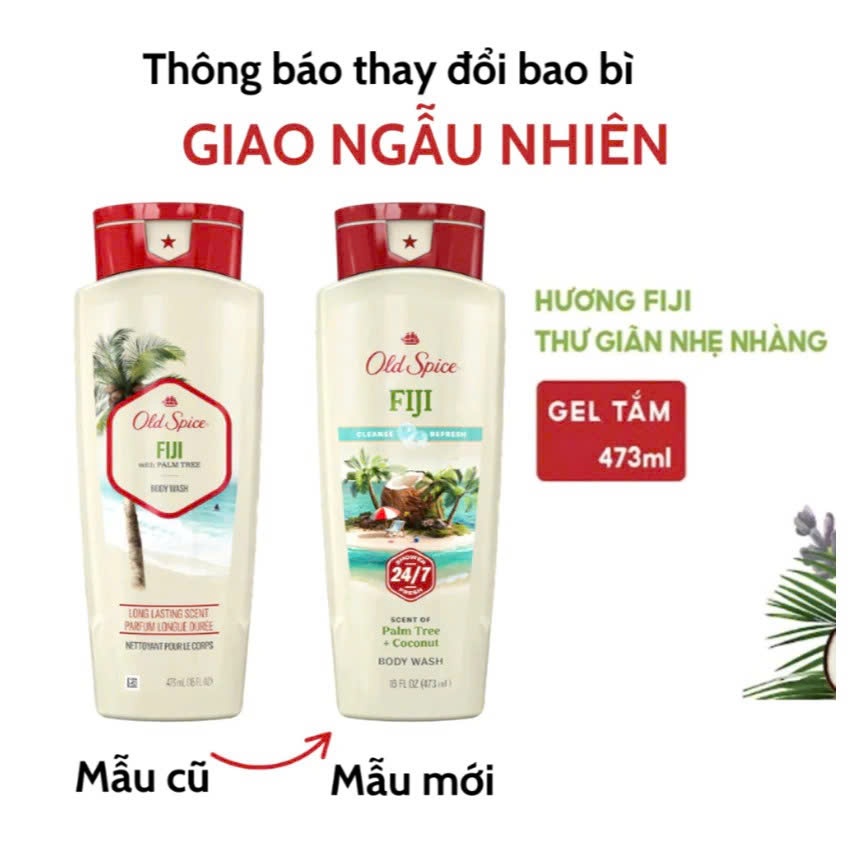Sữa tắm Gel Nam Old Spice 473ml/532ml/m/887ml Timber Bearglove Fiji Wolfthorn Pure Sport Fresh Tắm gội 2in1 Made in USA