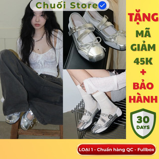 Giày bệt nữ da PU tổng hợp dệt vải đế cao su phối nơ dễ thương ôm chân vừa vặn