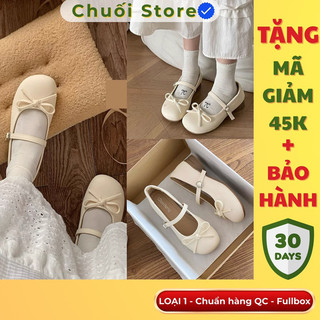 Giày lolita nữ da PU tổng hợp dệt vải đế cao su đáng yêu thanh lịch tinh tế nhẹ nhàng