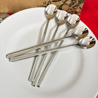 Inox 304 (đá tròn) combo 2/5/8 Chiếc Thìa Sinh Tố 20cm Muỗng Cà Phê Dài Siêu đẹp