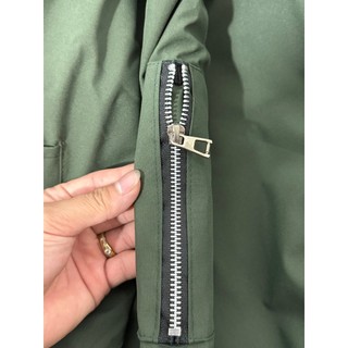 Áo khoác bomber nam nữ thu đông cao cấp – Hai màu đen, xanh rêu, lót cam nổi bật